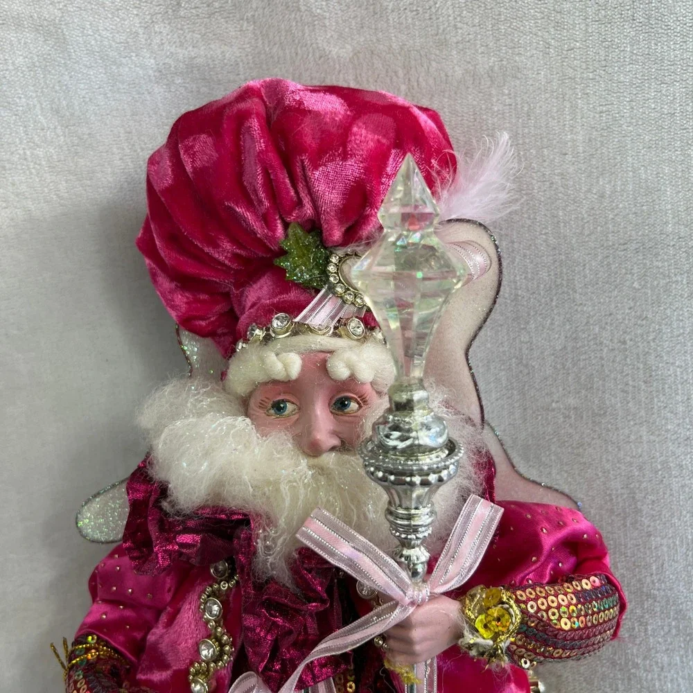 Mark Roberts Hope Fairy Collectible Doll Pink Velvet Sequin Jeweled Whimsical